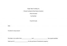 Proof Of Funds Letter Template 13